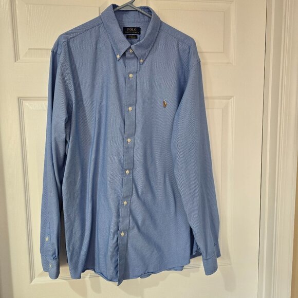 Polo Ralph Lauren Classic Fit Performance Button Down Shirt Light Blue Sz XXL - Picture 1 of 7